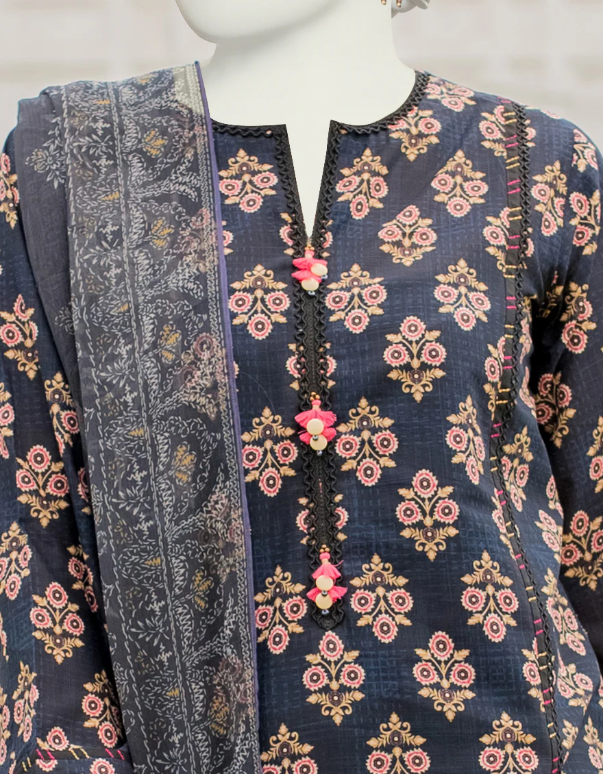 MULTI LAWN 3PC UNSTITCHED | JLAWN-S-US-23-481 ROZMARRA-3 - Image 3