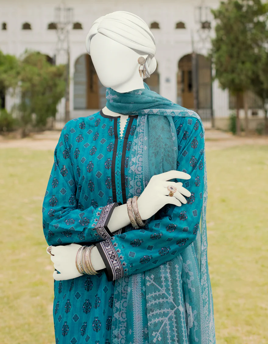 MULTI 3PC UNSTITCHED | JLAWN-S-US-23-484 ROZMARRA-6 - Image 2