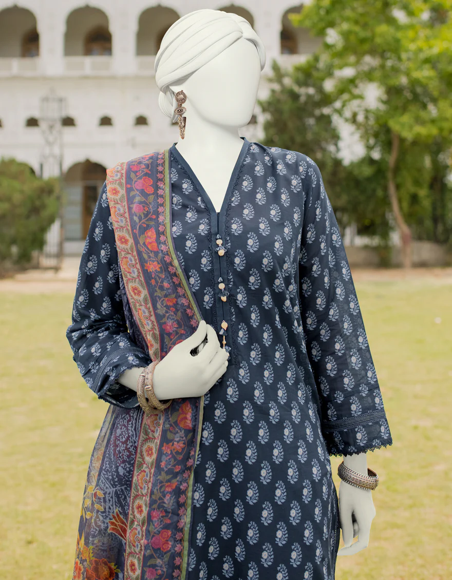 MULTI 3PC UNSTITCHED | JLAWN-S-US-23-485 ROZMARRA-7 - Image 3