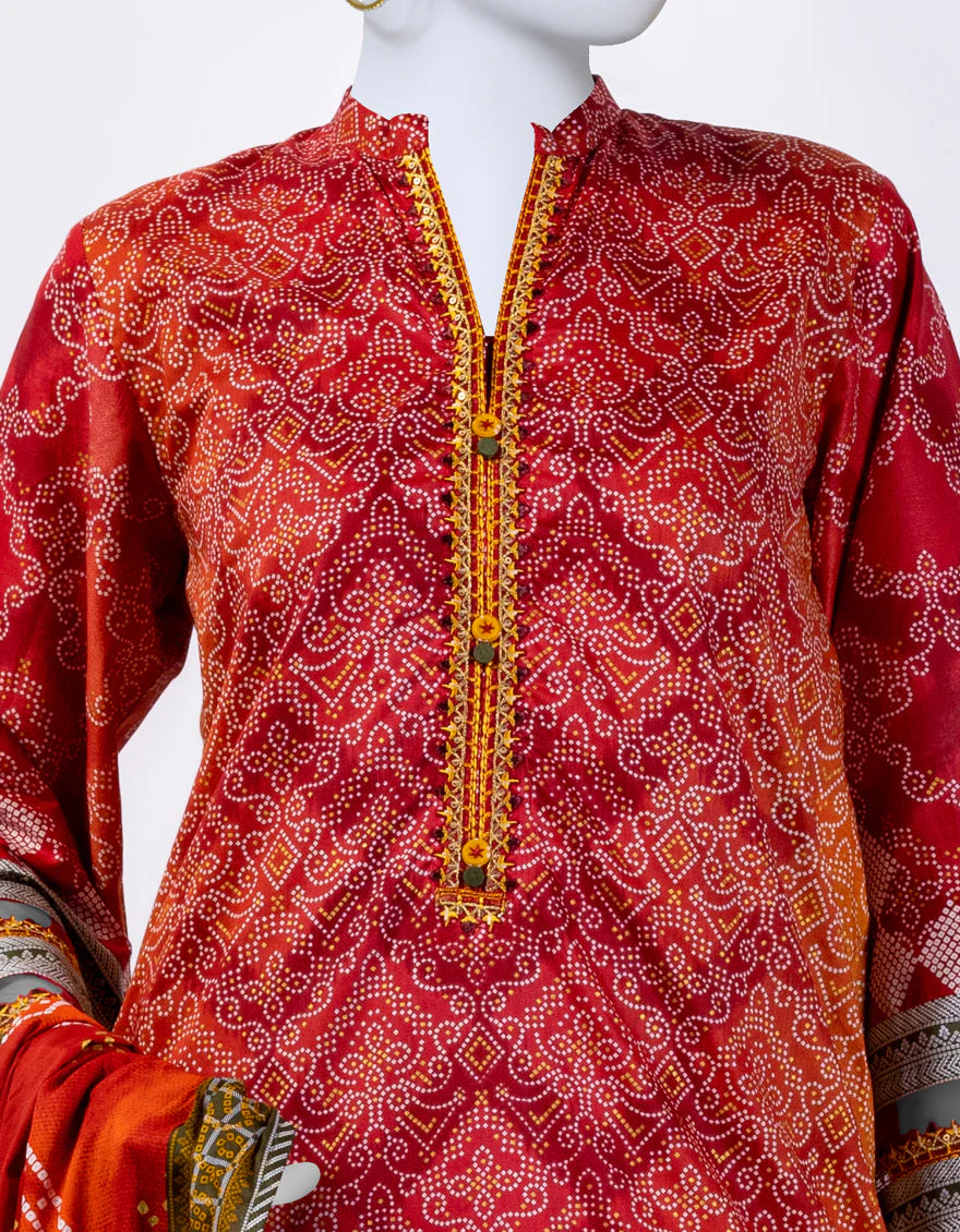 RED 3PC STITCHED | JLAWN-US-04-065/S - Image 3