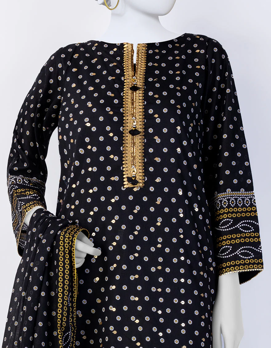 BLACK 3PC STITCHED | JLAWN-US-04-067/S - Image 3