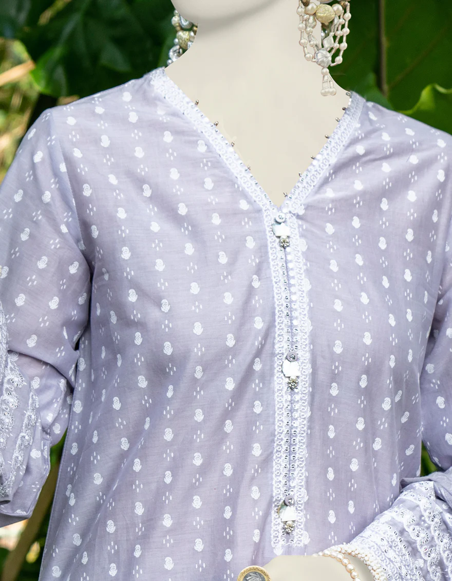 VIOLET 3PC UNSTITCHED | JLAWN-US-24-216 - Image 3