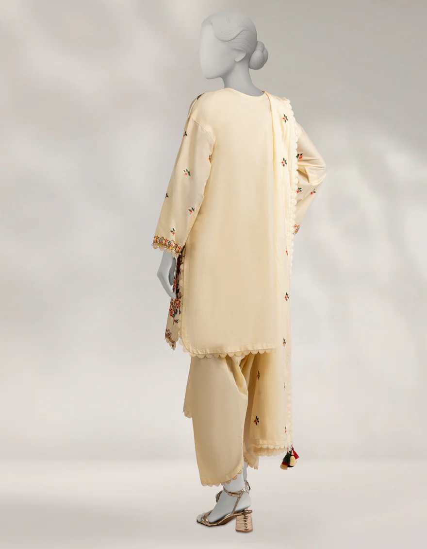 YELLOW CAMBRIC 3PC UNSTITCHED | JLAWN-W-25-1028 LUXE-A-4 - Image 2