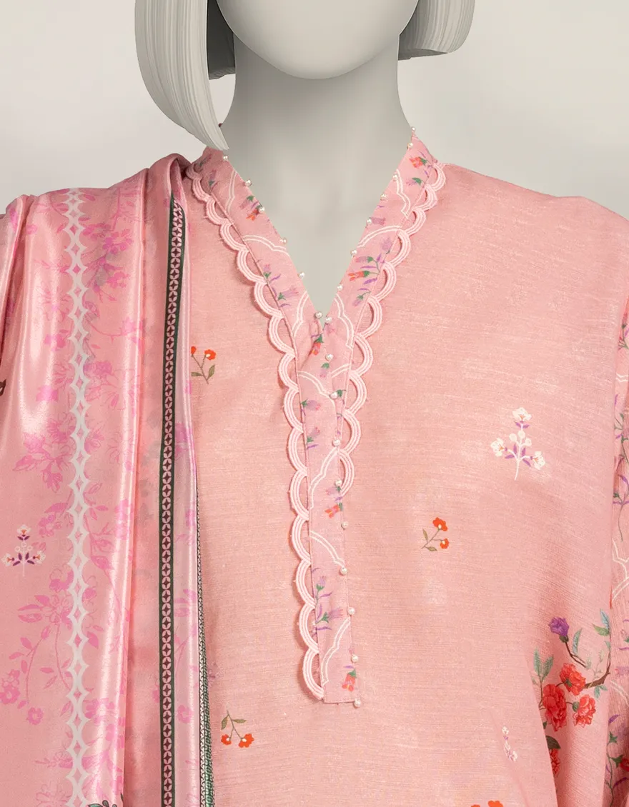 PINK KHADDAR 3PC STITCHED | JLAWN-W-25-287/S MOONLIT BLOOMS-3 - Image 4