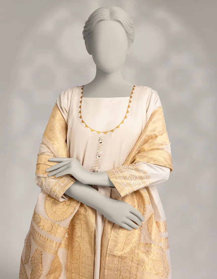 BEIGE MAPLE SILK 3PC STITCHED | JLAWN-W-25-315/S ROYAL-3 - Image 2