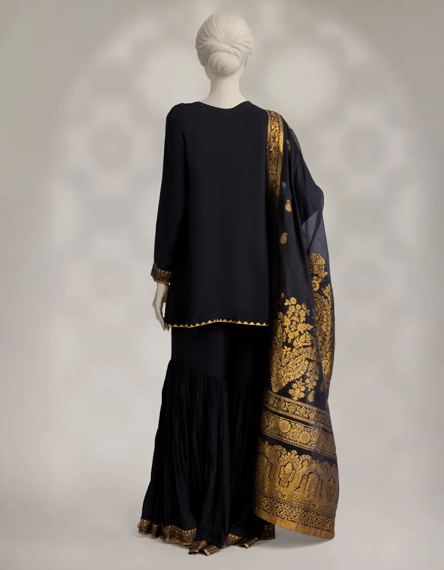 BLACK MAPLE SILK 3PC STITCHED | JLAWN-W-25-316/S ROYAL-4 - Image 2