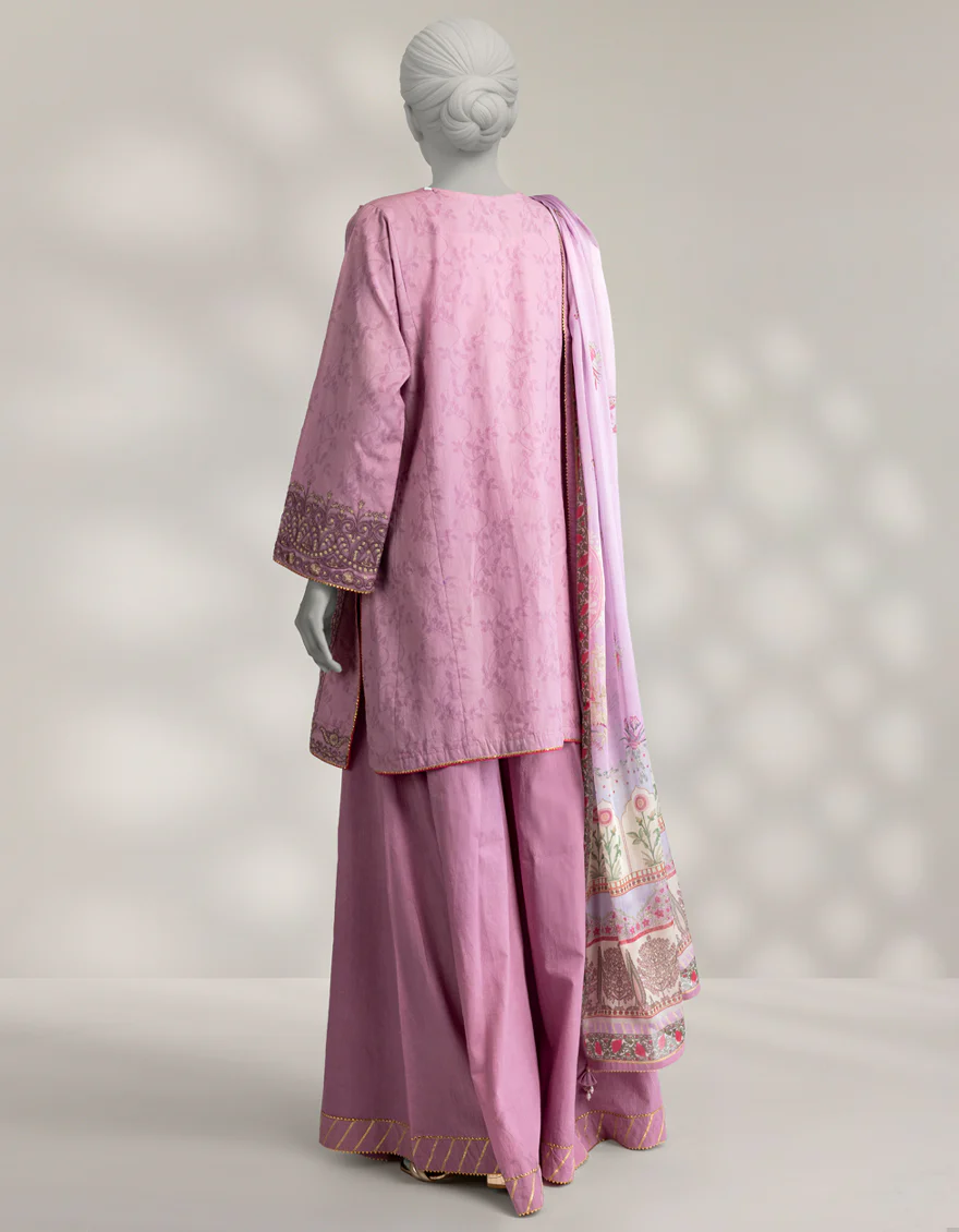 PURPLE DOBBY 3PC STITCHED | JLAWN-W-25-343/S JAIPUR-3 - Image 2