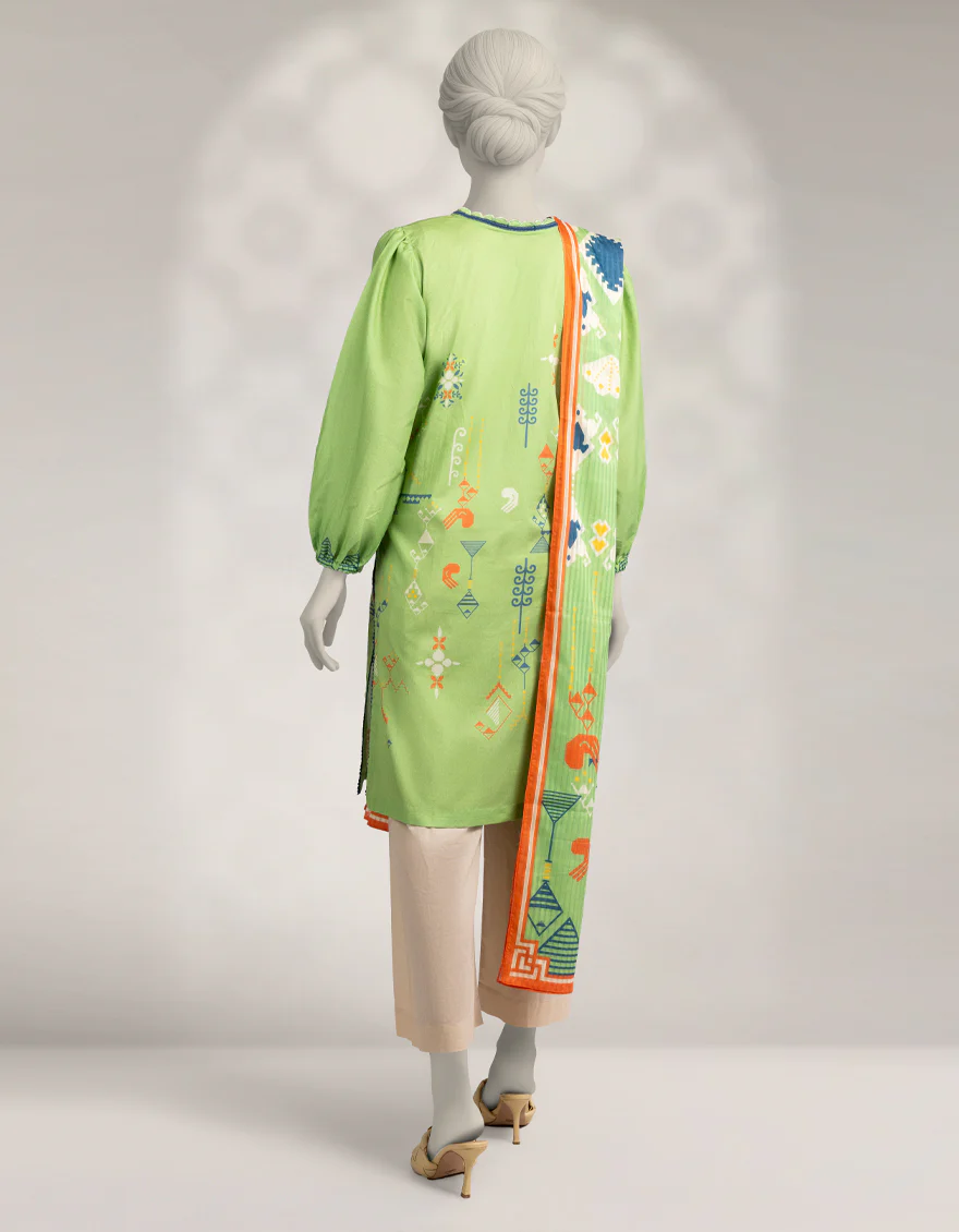 GREEN CAMBRIC 2PC STITCHED | JLAWN-W-JDS-25-1173/S MINIMAL-2 - Image 2