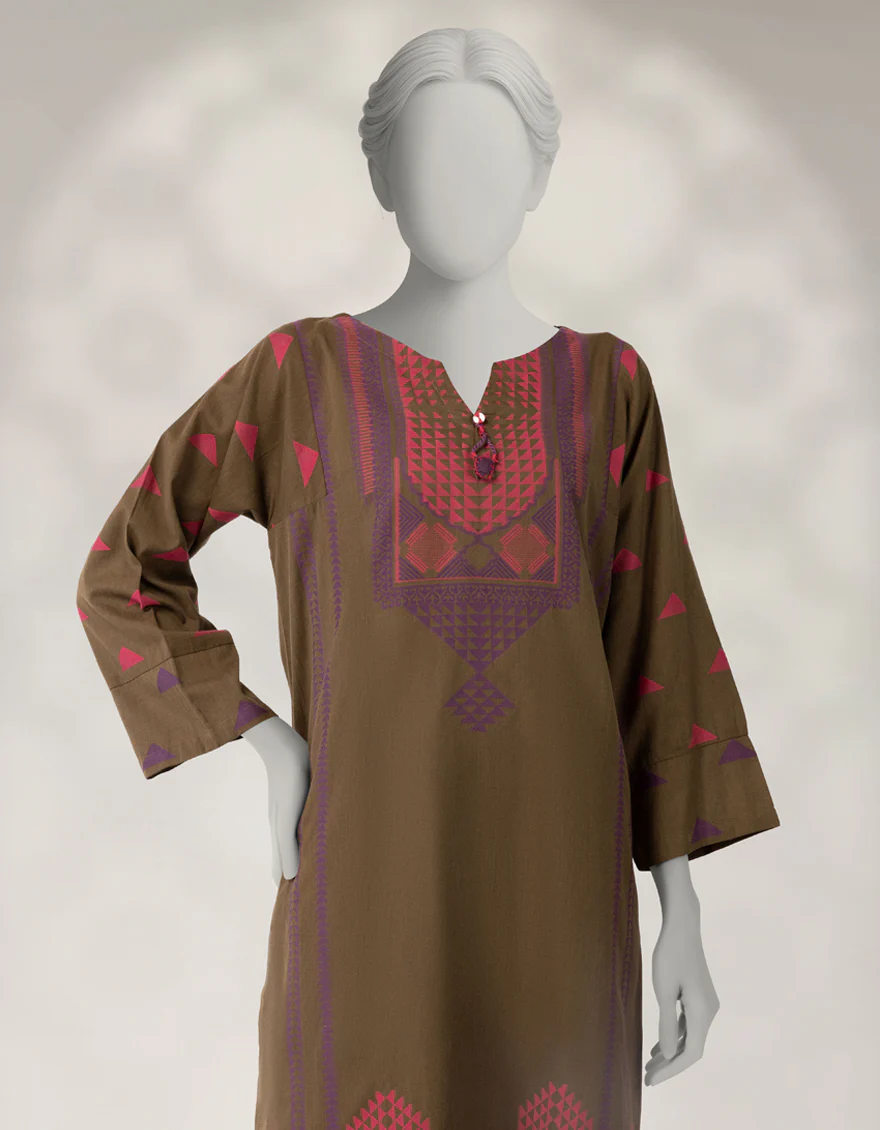 GREEN JACQUARD 2PC STITCHED | JLAWN-W-JST-25-2240/S FOLK-04 - Image 2