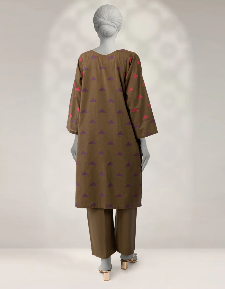 GREEN JACQUARD 2PC STITCHED | JLAWN-W-JST-25-2240/S FOLK-04 - Image 3