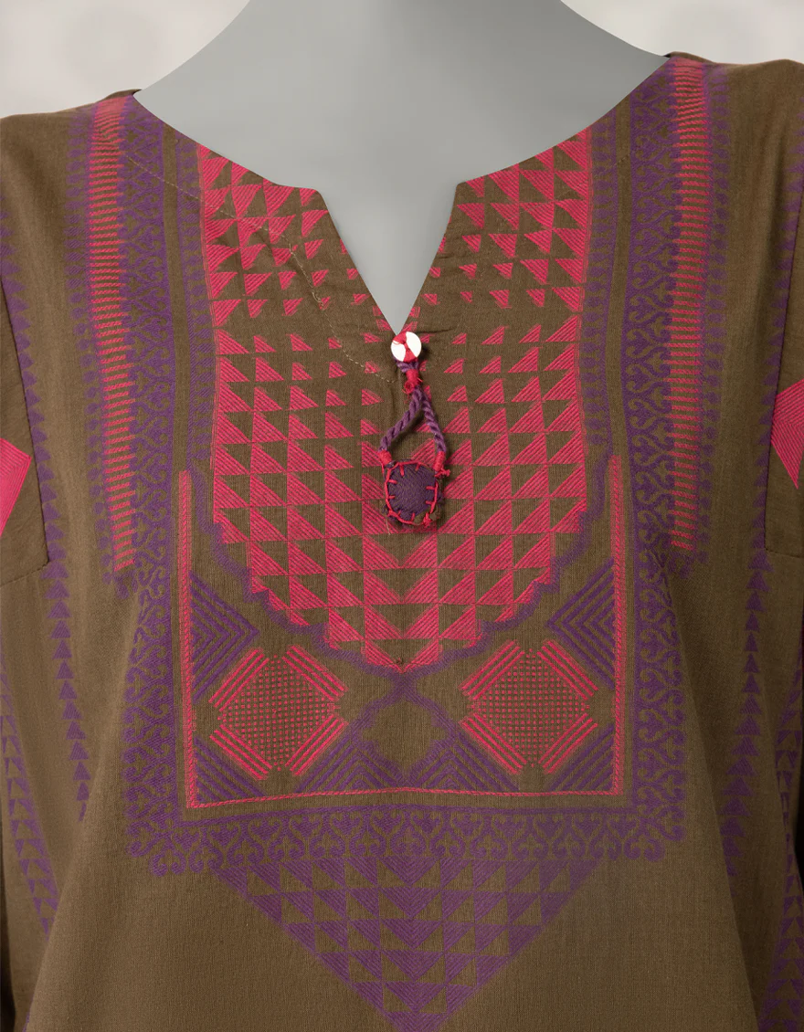 GREEN JACQUARD 2PC STITCHED | JLAWN-W-JST-25-2240/S FOLK-04 - Image 4