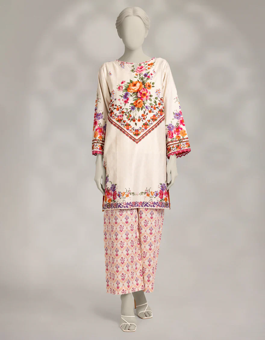 WHITE DOBBY 2PC STITCHED | JLAWN-W-JST-25-2242/S GYPSY FLORAL-01