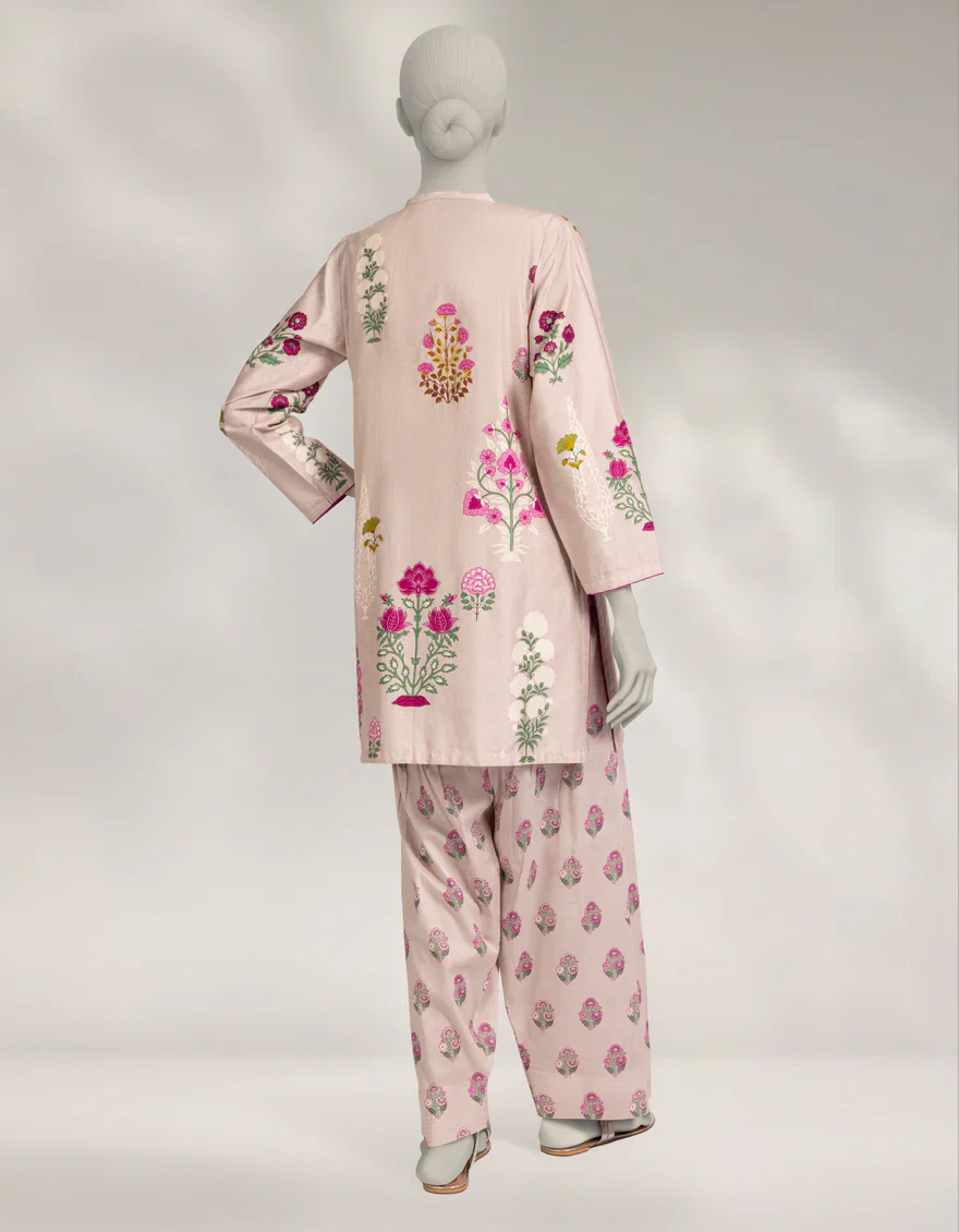PINK DOBBY 2PC STITCHED | JLAWN-W-JST-25-2243/S GYPSY FLORAL-02 - Image 2