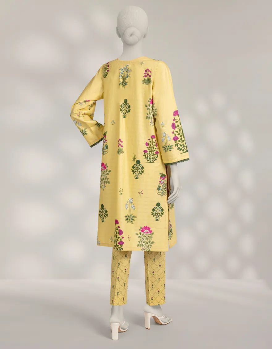 YELLOW DOBBY 2PC STITCHED | JLAWN-W-JST-25-2244/S GYPSY FLORAL-03 - Image 3