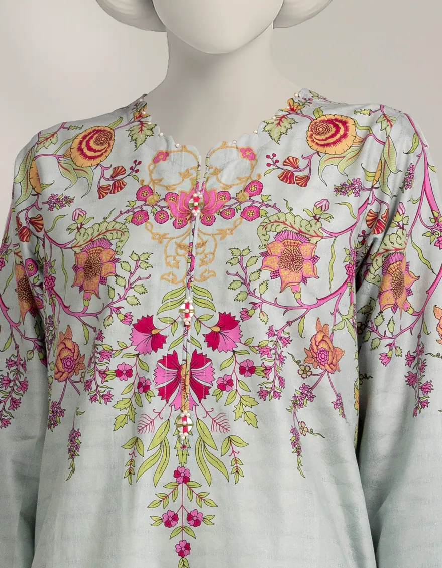 BLUE DOBBY 2PC STITCHED | JLAWN-W-JST-25-2245/S GYPSY FLORAL-04 - Image 4