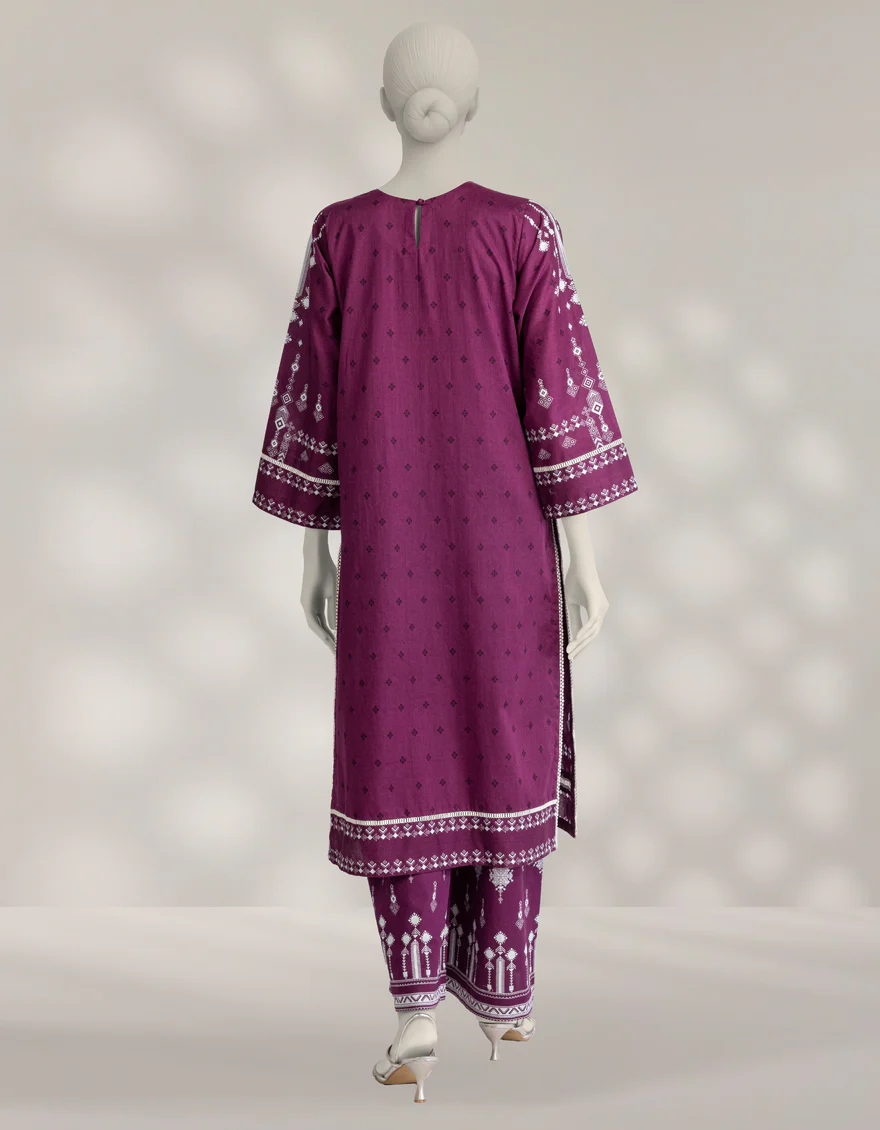 MULTICOLOR CAMBRIC 2PC UNSTITCHED | JLAWN-W-JST-25-2265 MENTHI-4 - Image 2