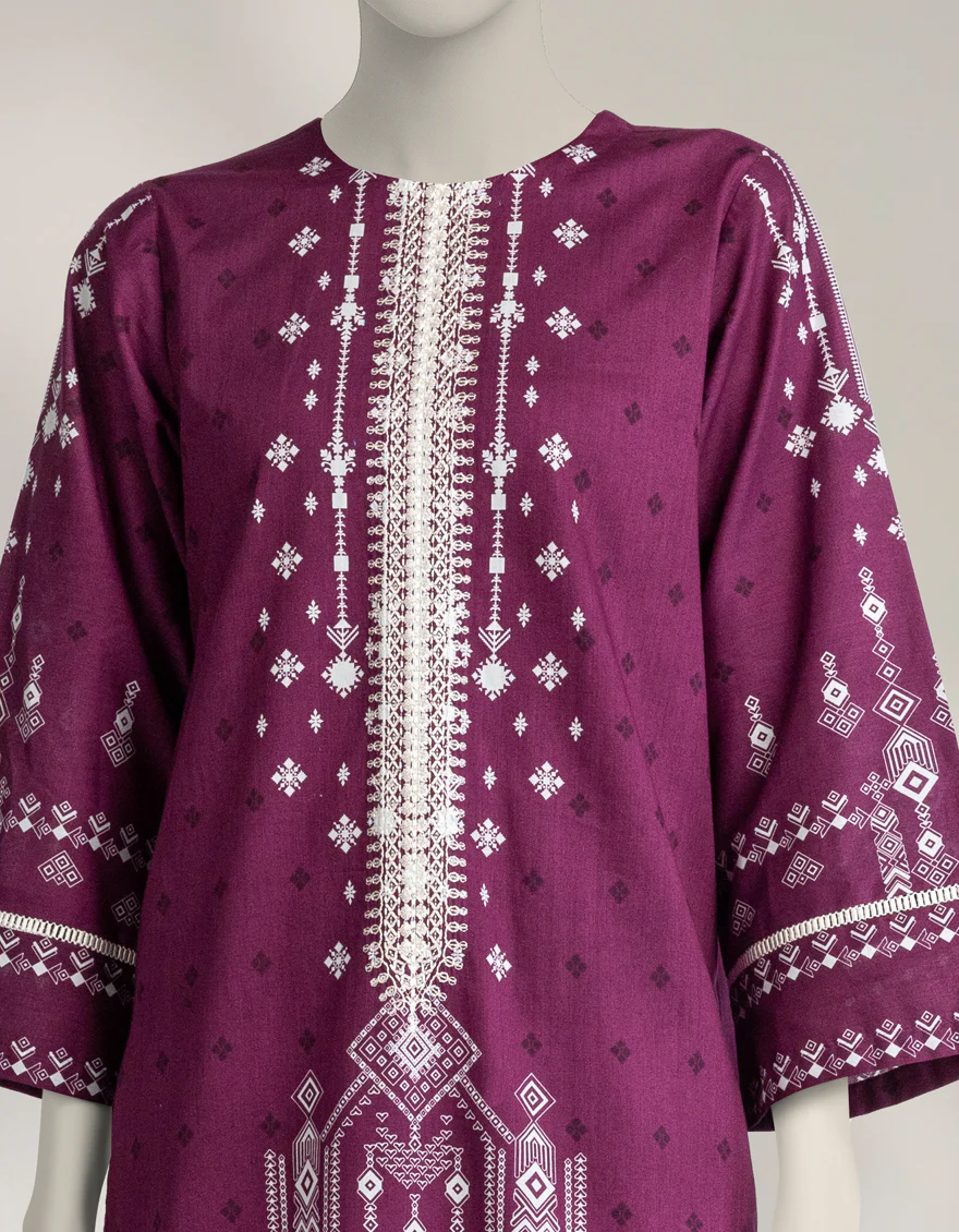 MULTICOLOR CAMBRIC 2PC UNSTITCHED | JLAWN-W-JST-25-2265 MENTHI-4 - Image 3