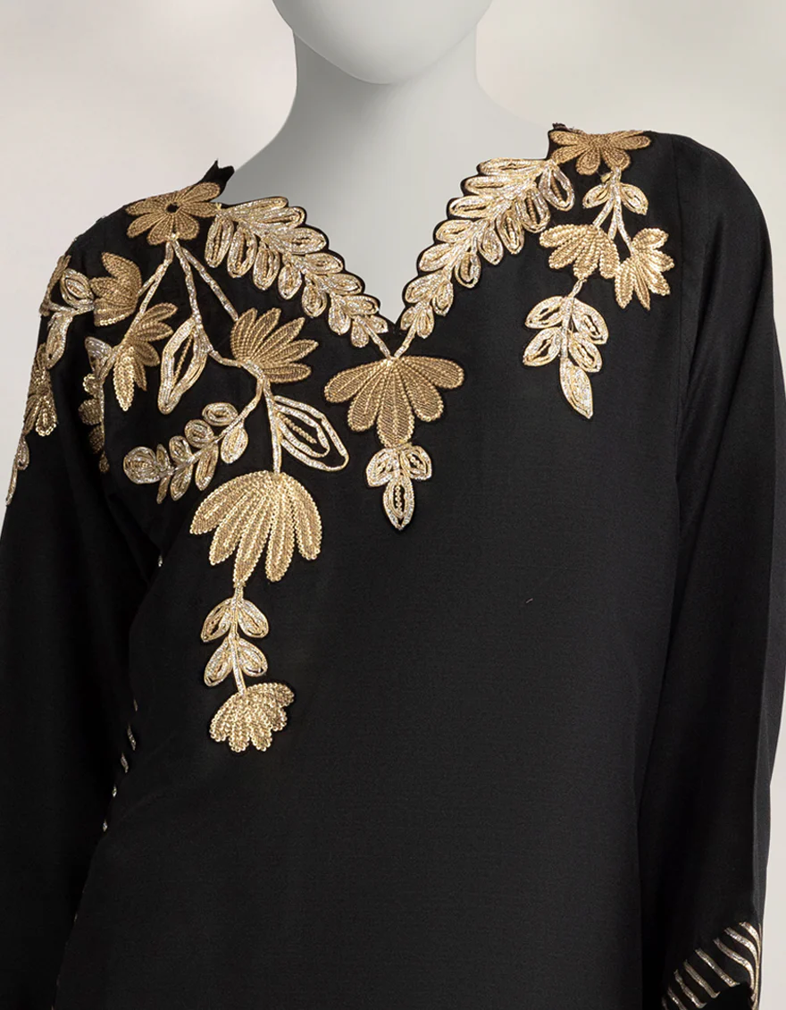 BLACK RAW SILK 2PC STITCHED | JLAWN-W-JST-25-2325/S GOTTA-03 - Image 3