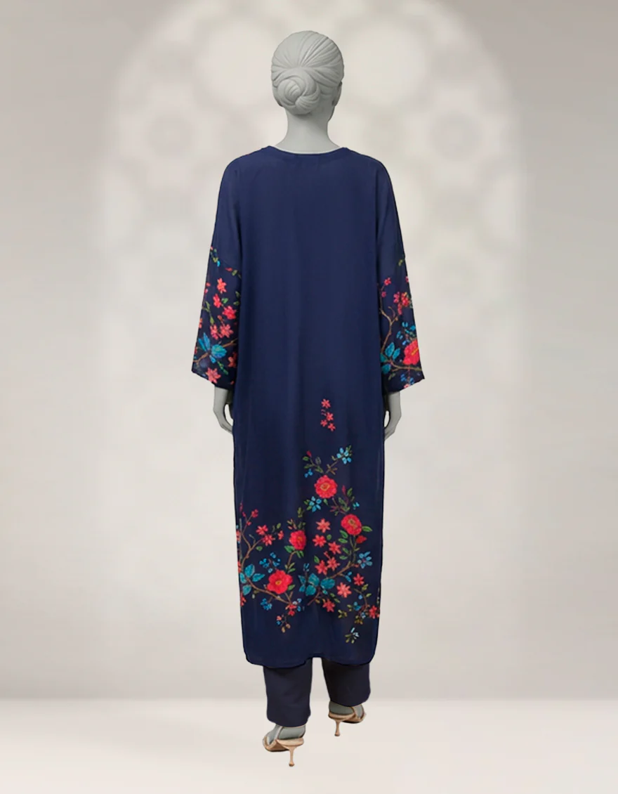 BLUE GEORGETTE 2PC STITCHED | JLAWN-W-JST-25-2329/S FLORAL-3 - Image 2