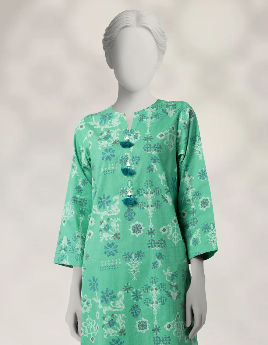 GREEN CAMBRIC 2PC STITCHED | JLAWN-W-JST-25-2361/S ESSENTIALS-75 - Image 2