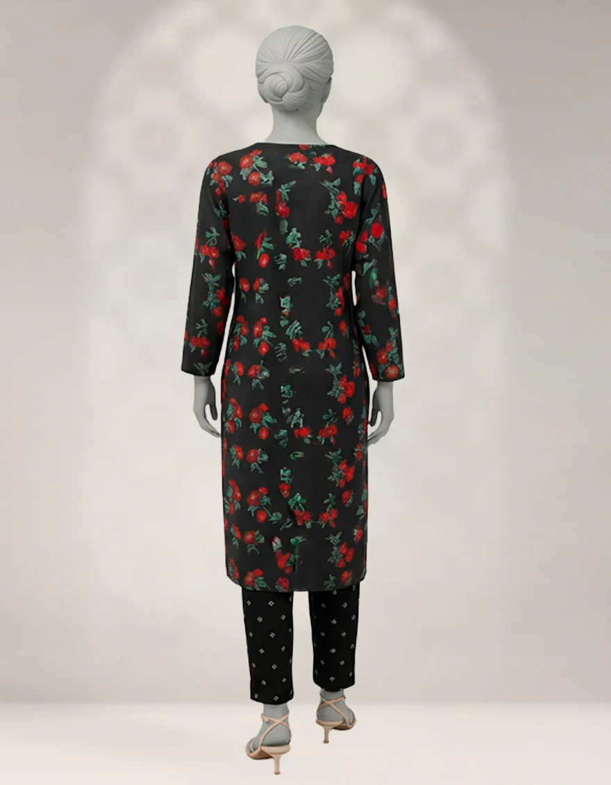BLACK CAMBRIC 2PC STITCHED | JLAWN-W-JST-25-2362/S ESSENTIALS-76 - Image 2