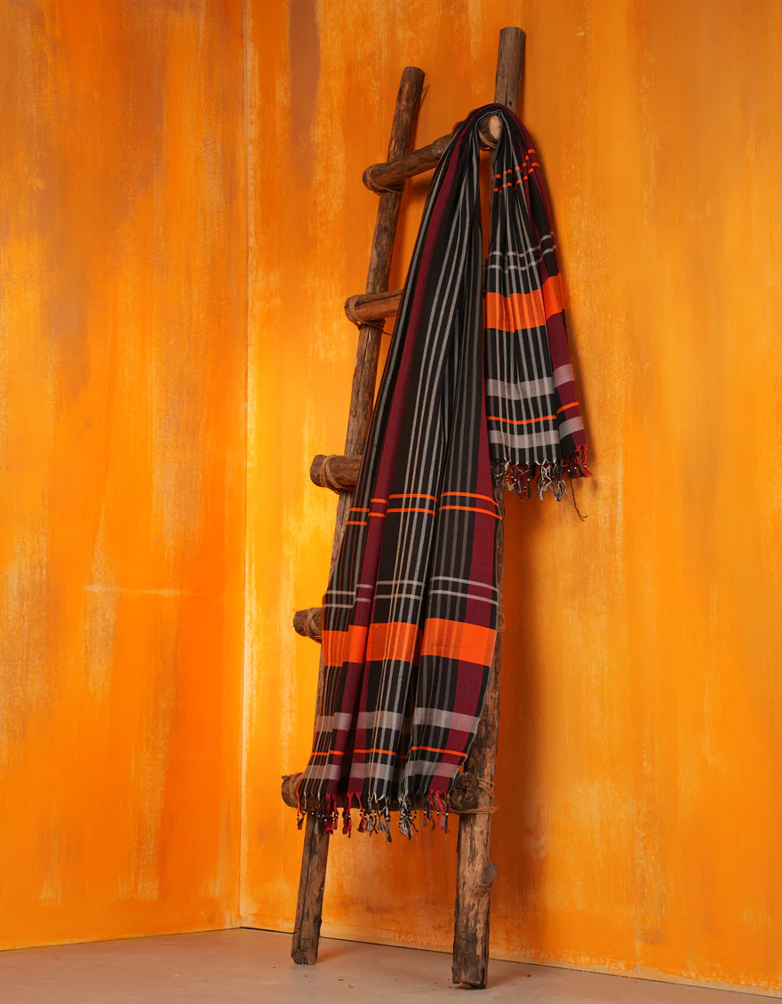 BLACK KHADDI DUPATTA | JLDP-W-24-2665 FB/SHAWL-20 - Image 3