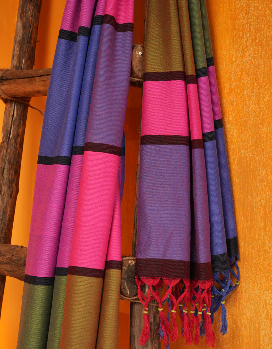 MULTICOLOR KHADDI DUPATTA | JLDP-W-24-2666 FB/SHAWL-21 - Image 2