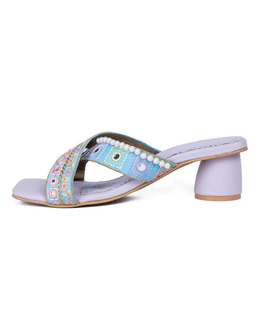 PURPLE SILK CHAPPAL | JLFWC-24-1270 FB/FLORAL PARADISE-2 - Image 3