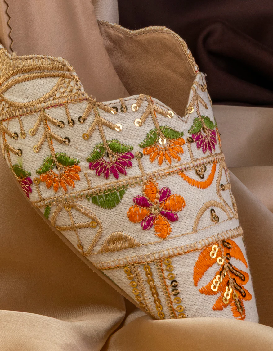 OFF WHITE LAWN CHAPPAL | JLFWC-25-1296 FB/BAHAREY-2 - Image 2