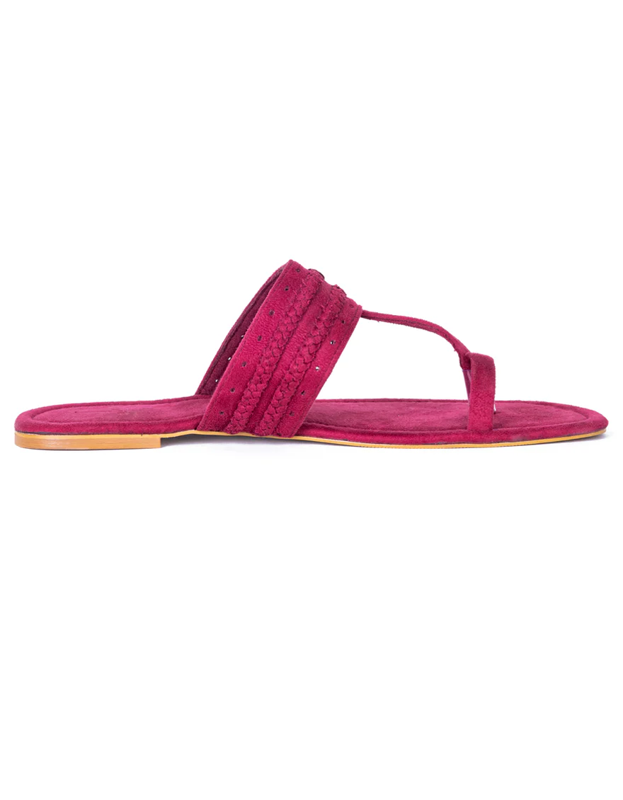 MAROON CHAPPAL | JLFWC-US-22-015 FB/MAROON KOLHAPURI - Image 3
