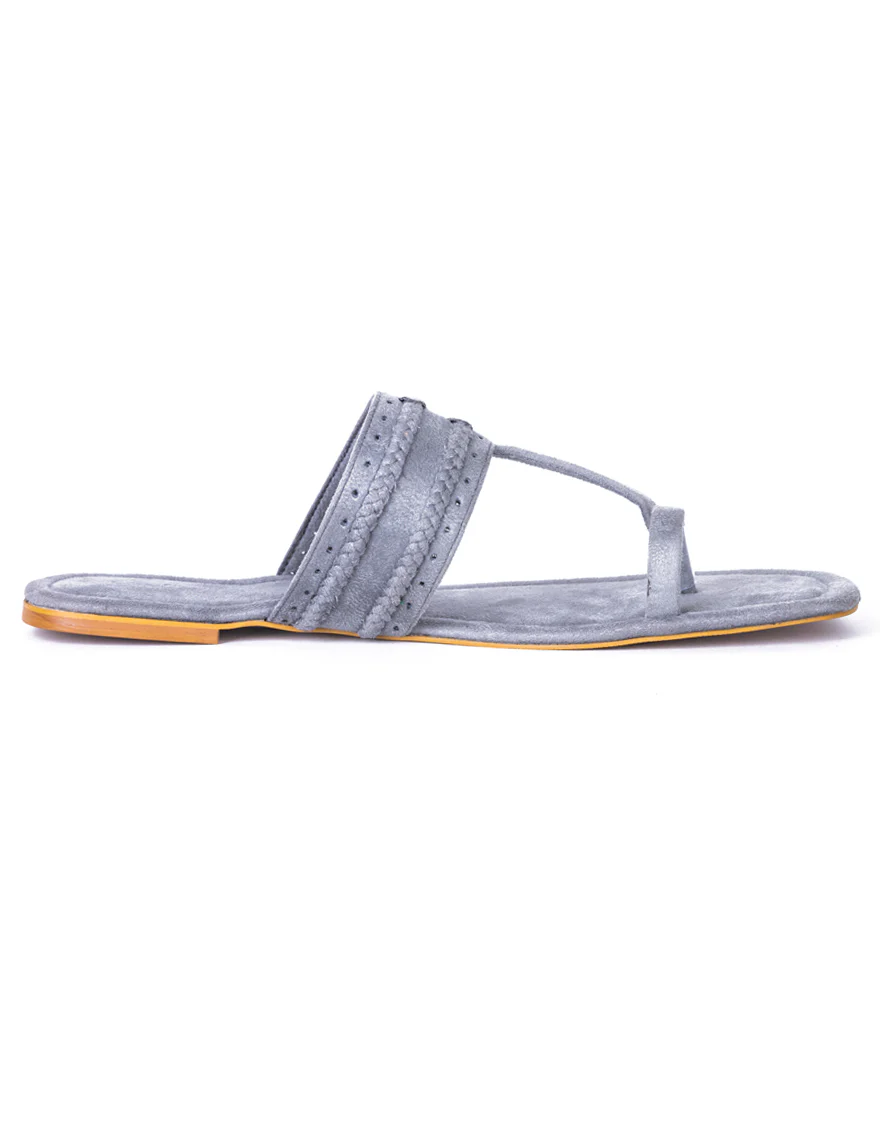 GREY CHAPPAL | JLFWC-US-22-016 FB/GREY KOLHAPURI - Image 3