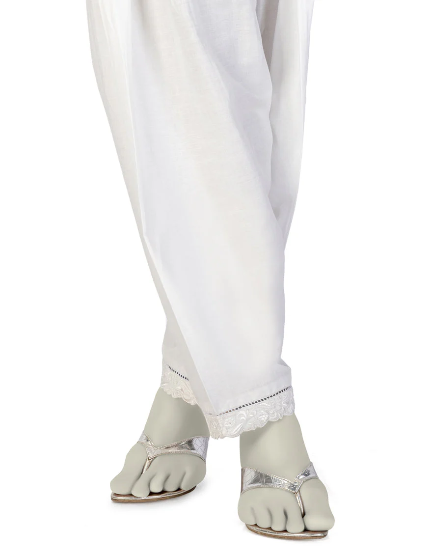 WHITE LAWN SHALWAR | JLSH-25-8031-A FB/EM - Image 2