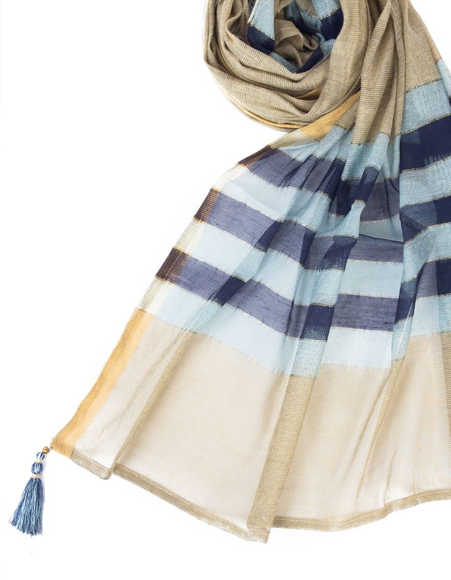 BLACK-BLUE STP NET STOLE | JLST-S-STL-US-21-2644 FB/BALYAGE - Image 2