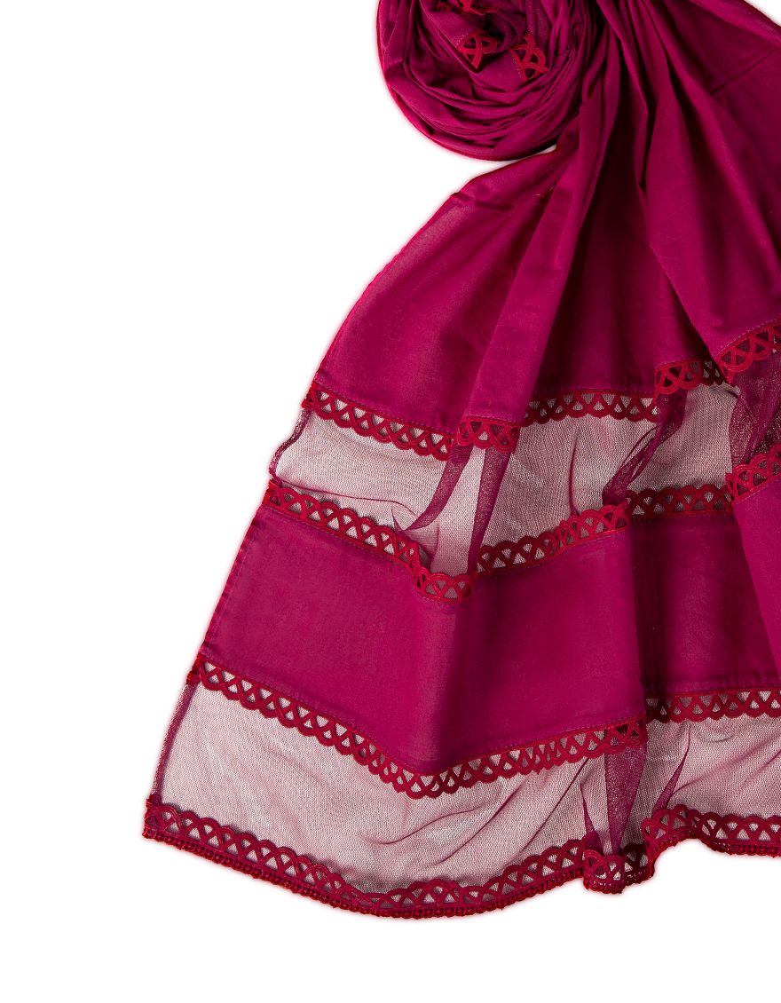 PURPLE PUR LAWN STOLE | JLST-S-STL-US-21-2646 FB/PLUM - Image 2