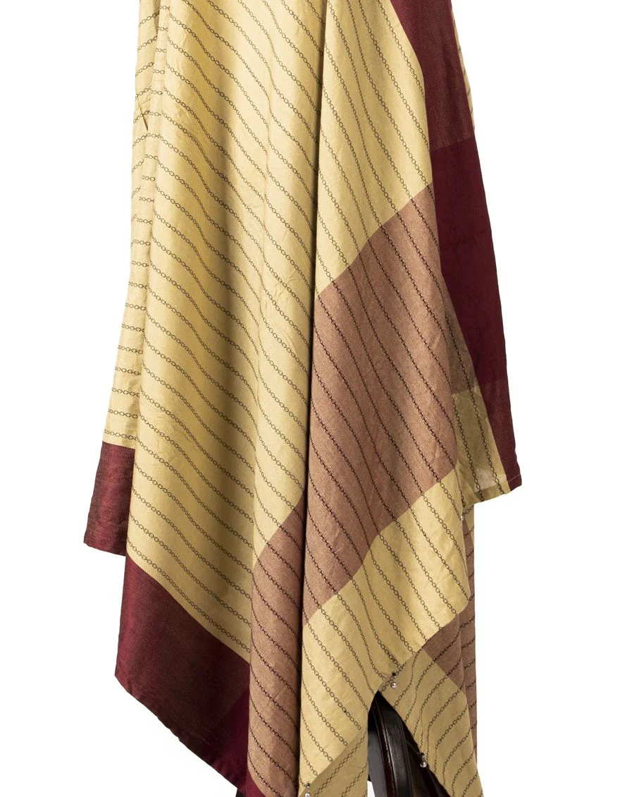 BLACK GRAPE KHADDI STOLE | JLST-W-STL-US-21-2673 FB/ASM - Image 2