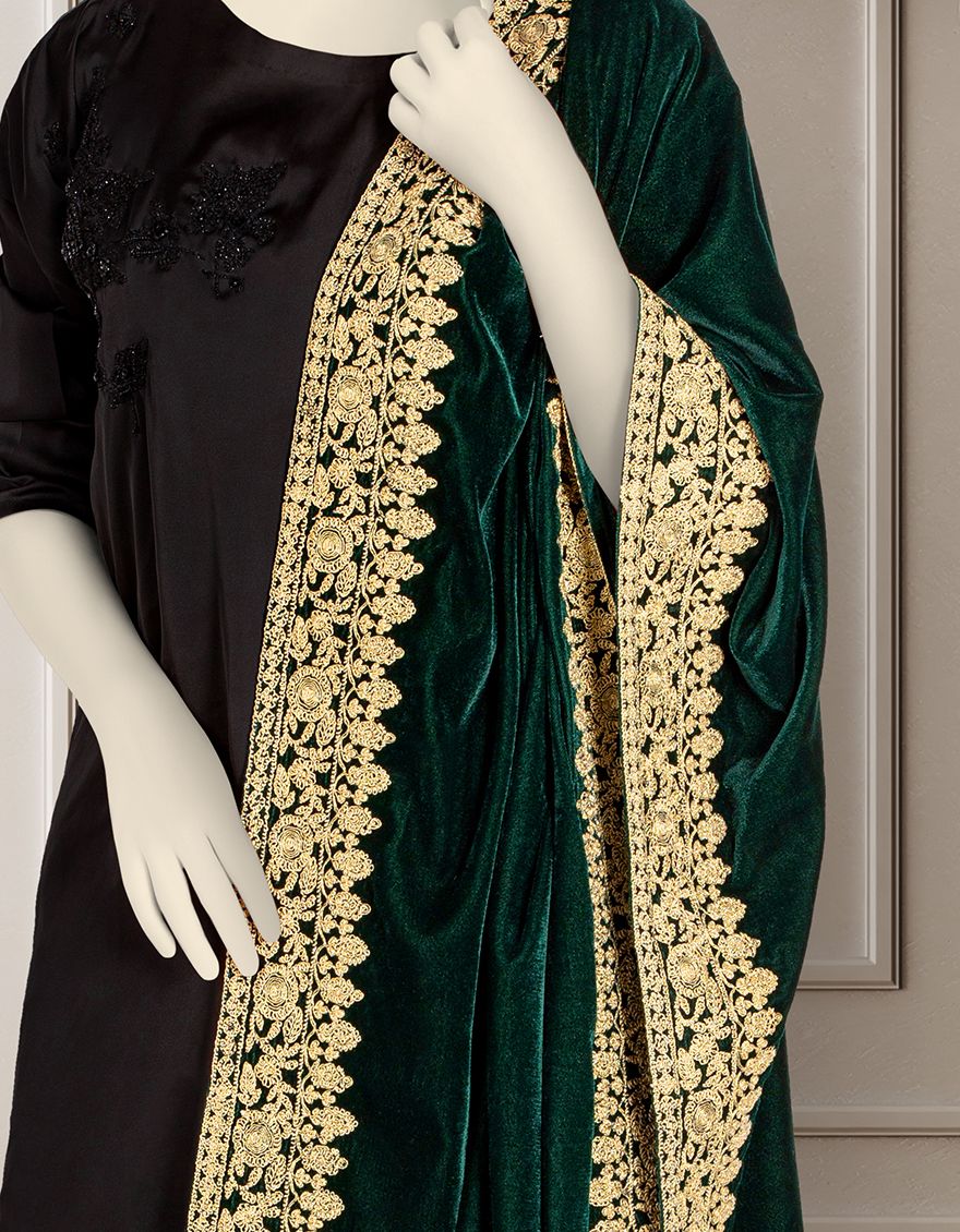 GREEN SHAWL | JSH-SHW-US-20-222 FB/FF-329 - Image 2