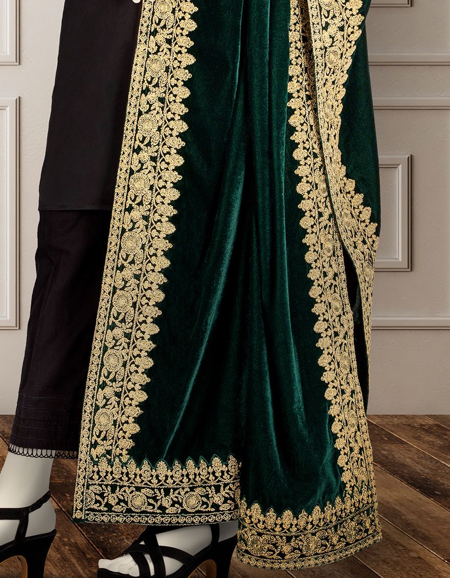 GREEN SHAWL | JSH-SHW-US-20-222 FB/FF-329 - Image 3