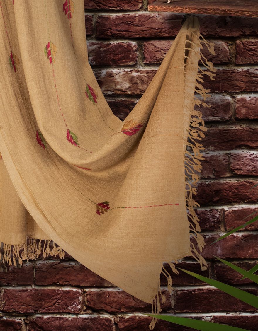 KHAKI SHAWL | JSH-SHW-US-21-0004 FB/SWATI WOOL - Image 2