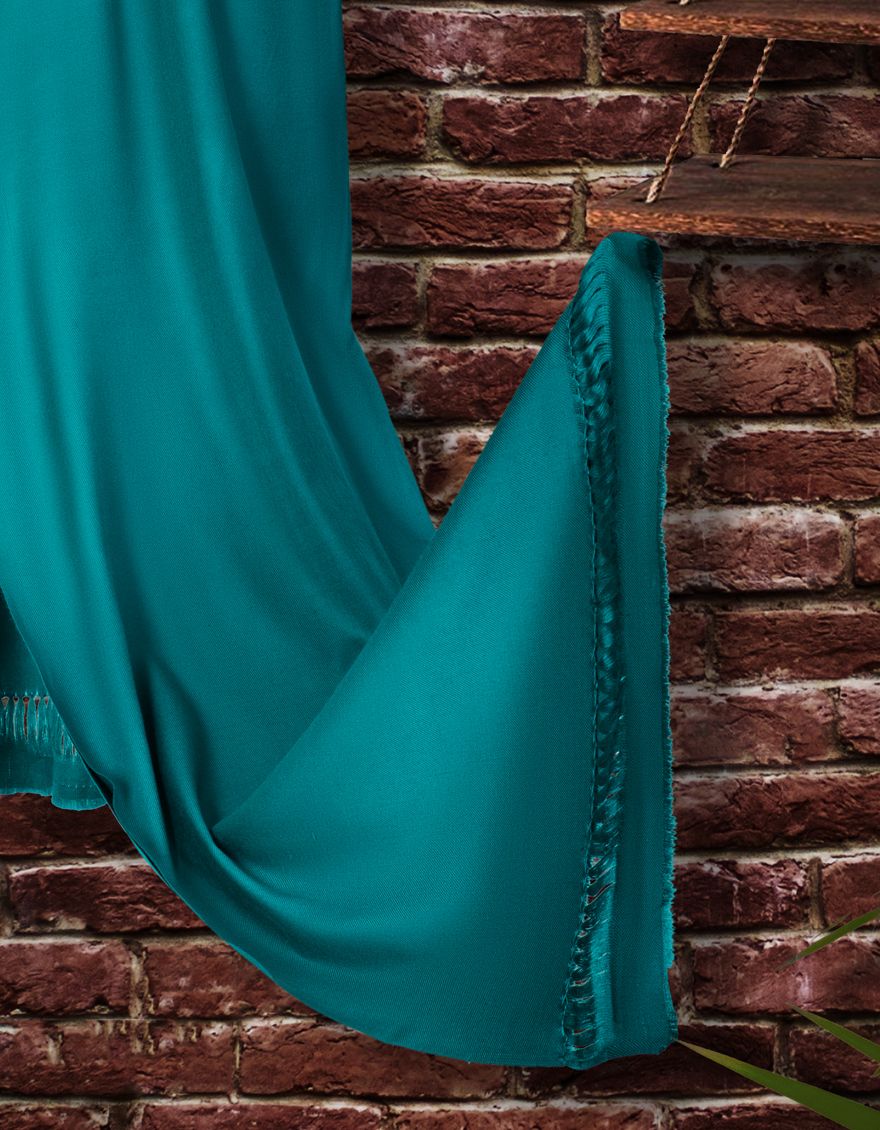 LINING BLUE SHAWL | JSH-SHW-US-21-0027 FB/SOLID DYED SHAWL - BLUE - Image 2