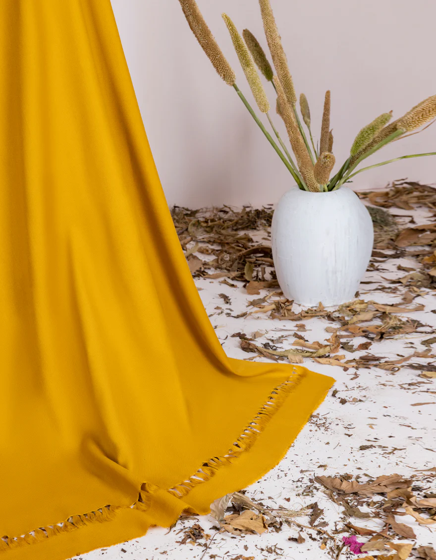 MUSTARD PLAIN SHAWL | JSH-SHW-US-22-062 FB/ACRYLIC PLAIN STALLER - Image 2