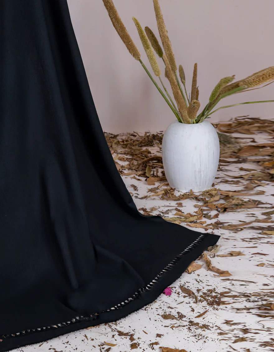 BLACK PLAIN SHAWL | JSH-SHW-US-22-067 FB/ACRYLIC PLAIN STALLER - Image 2