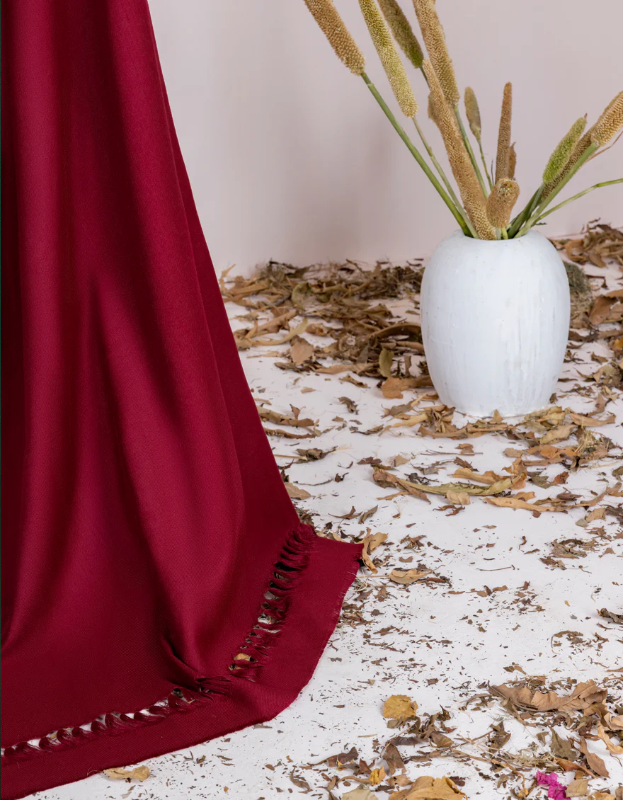 MAROON PLAIN SHAWL | JSH-SHW-US-22-069 FB/ACRYLIC PLAIN STALLER - Image 2