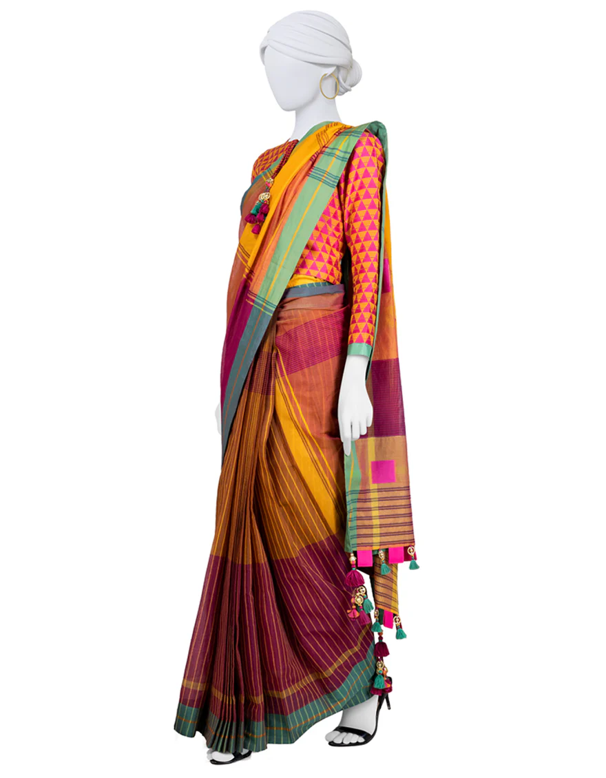 MULTI JACQUARD 3PC UNSTITCHED | JSR-S-24-505 LAPIS-3 - Image 3
