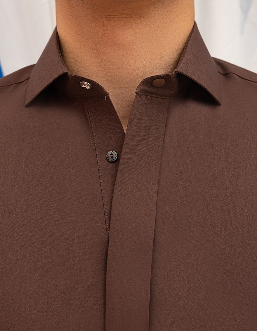 BROWN BLENDED JUBBA | JT-JUBBA-33196/S25/JJ8833-PN - Image 3