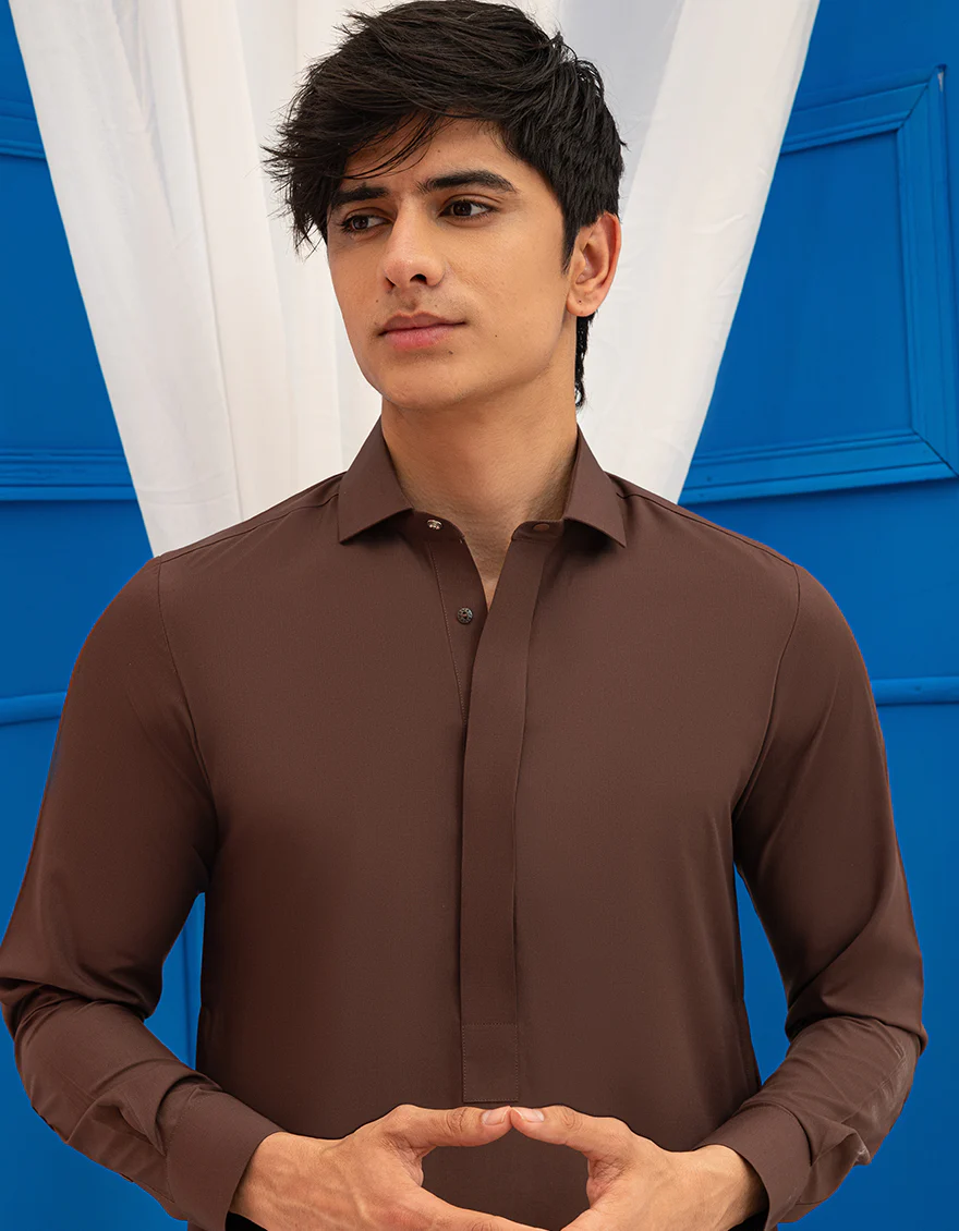 BROWN BLENDED JUBBA | JT-JUBBA-33196/S25/JJ8833-PN - Image 4