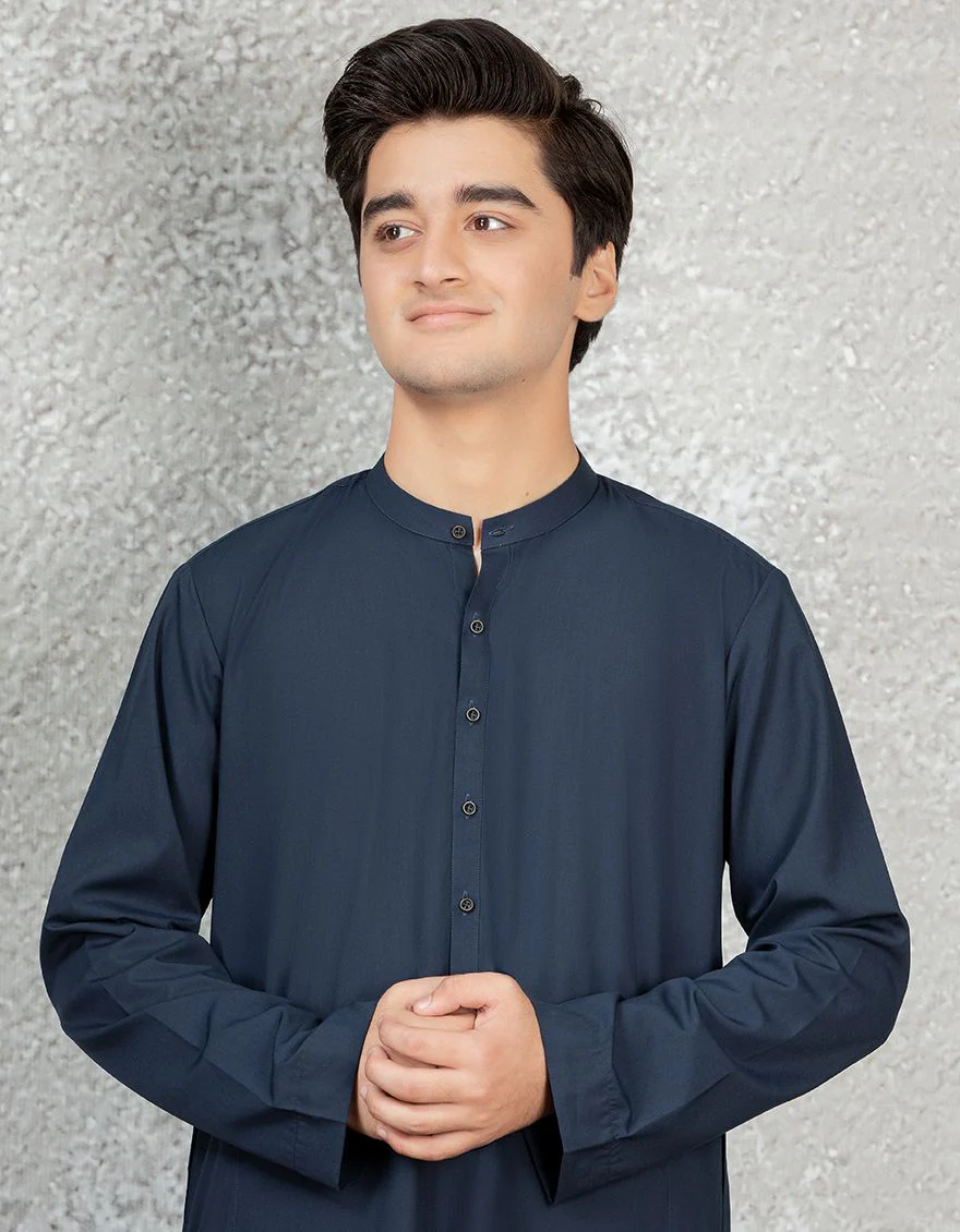 NAVY BLUE VISCOSE JUBBA | JT-JUBBA-US-43088/S21/JJ8081-PN - Image 2