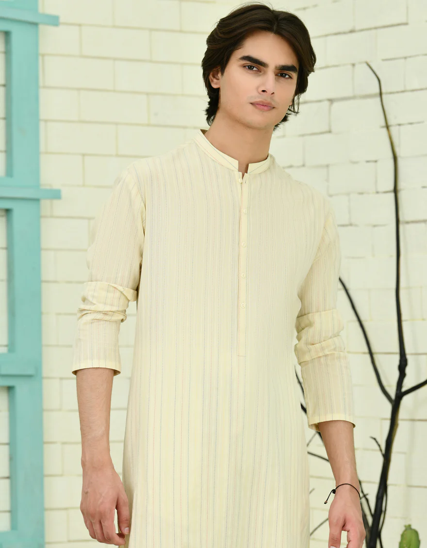 WHITE COTTON KURTA | JTK-A-34735/S24/DMR3379-CL - Image 2