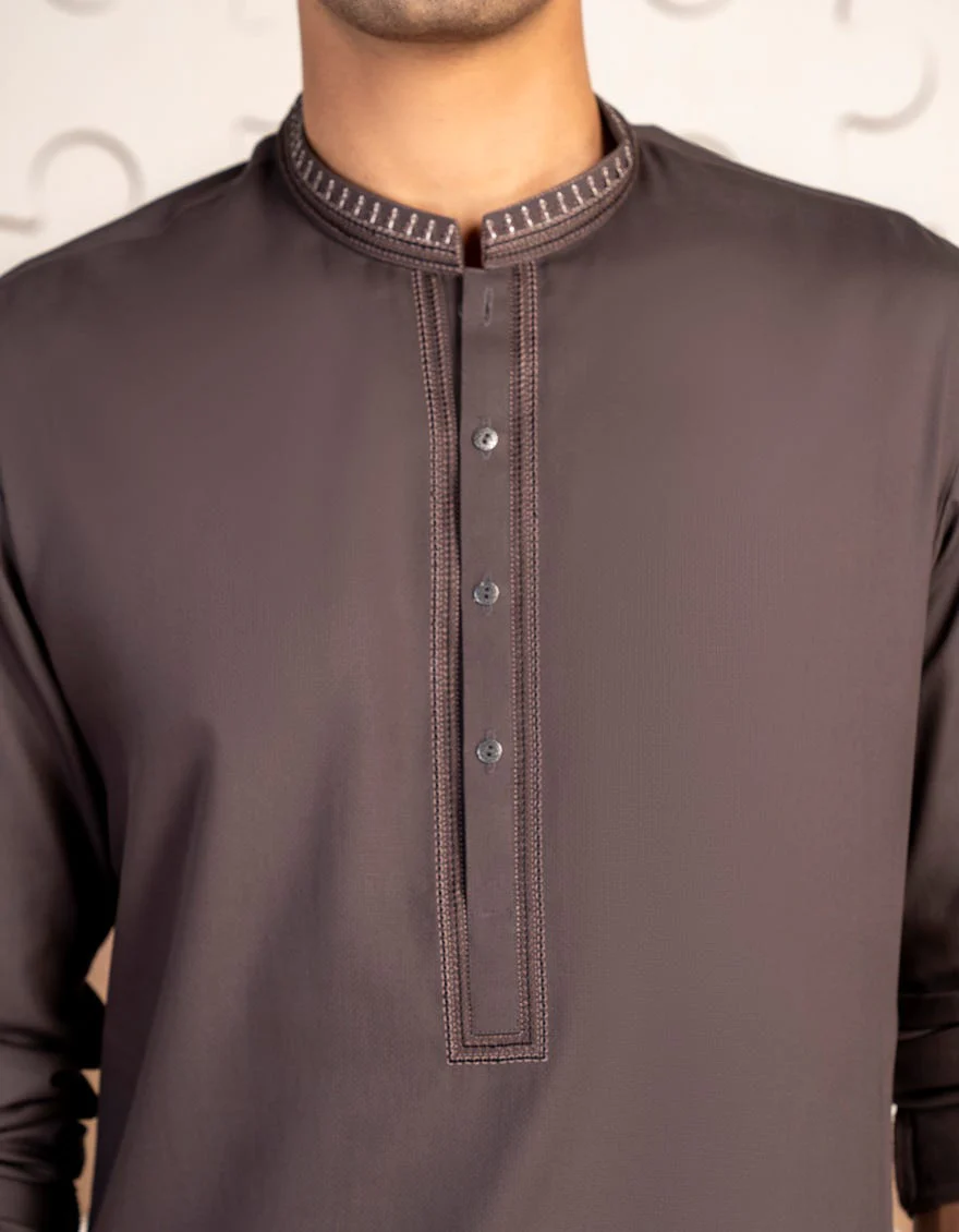 GREY BLENDED KURTA | JTK-A-34854/S24/JJ9296-SF - Image 3