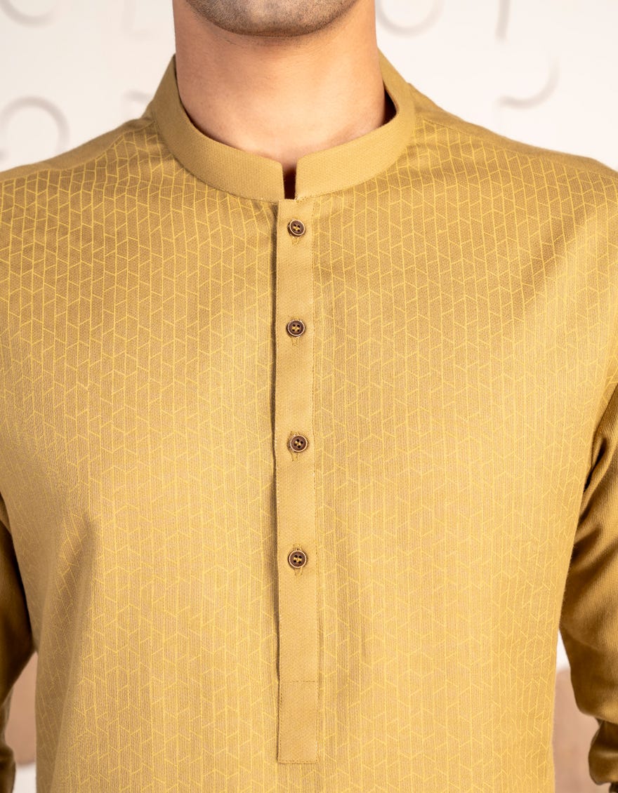 YELLOW COTTON KURTA | JTK-A-34866/S24/JJ9589-CL - Image 3