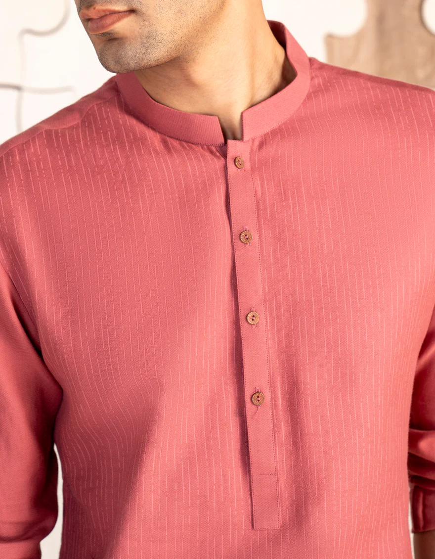 PINK COTTON KURTA | JTK-A-34867/S24/JJ9589-CL - Image 3